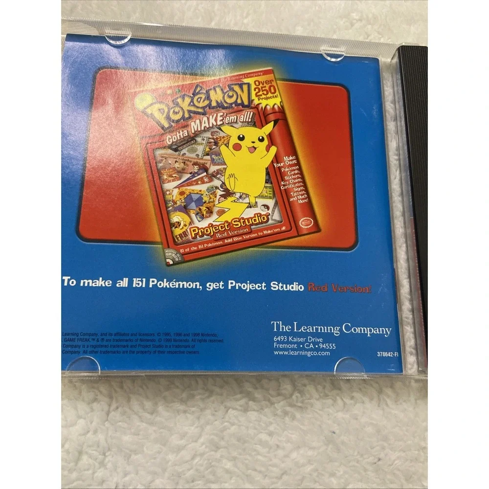 Pokemon Gotta‎ Make Em All Project Studio Computer PC CD-ROM 1999 Red And Blue